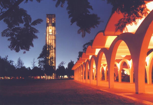 Bell Tower and Rivera Archways at night (c) Stan Lim