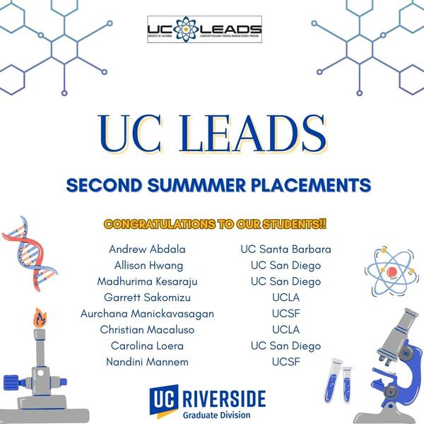 UC LEADS second summer placements