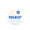 MSRIP program logo. An open book with yellow pages and a blue circle with the letters UCR inside. MSRIP is a Mentoring Summer Research Internship Program 
