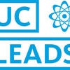 UC LEADS logo with an atom symbol. UC leads is the University of California Leadership Excellence through Advanced Degrees program